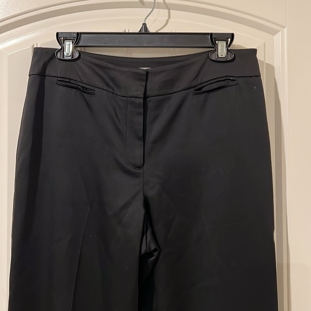 Ann Taylor MARGO FIT Wide Straight Leg Pants Black Fully Lined, Size 8 - Picture 7 of 9
